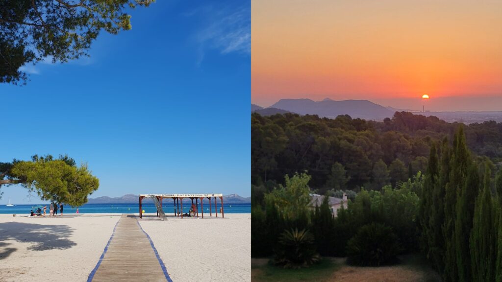 Mallorca beach and sunset views